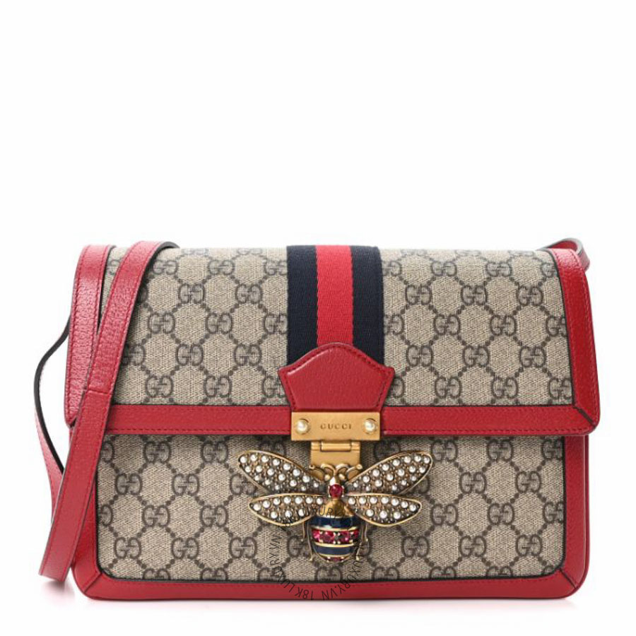 Túi đeo chéo Gucci GG Supreme Monogram Medium Queen Margaret Shoulder Bag Red NFPG216