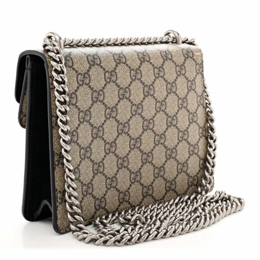 Túi đeo chéo Gucci GG Supreme Monogram Mini Dionysus Shoulder Bag Black NFPG598