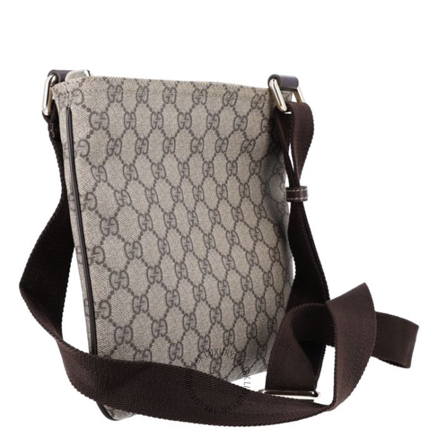 Túi Đeo Chéo Gucci GG Supreme Monogram Small Flat Messenger Bag Dark Brown GDCB281