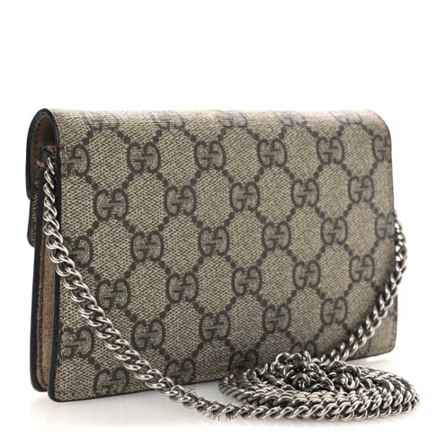Túi đeo chéo Gucci GG Supreme Monogram Super Mini Dionysus Shoulder Bag Taupe GGC644