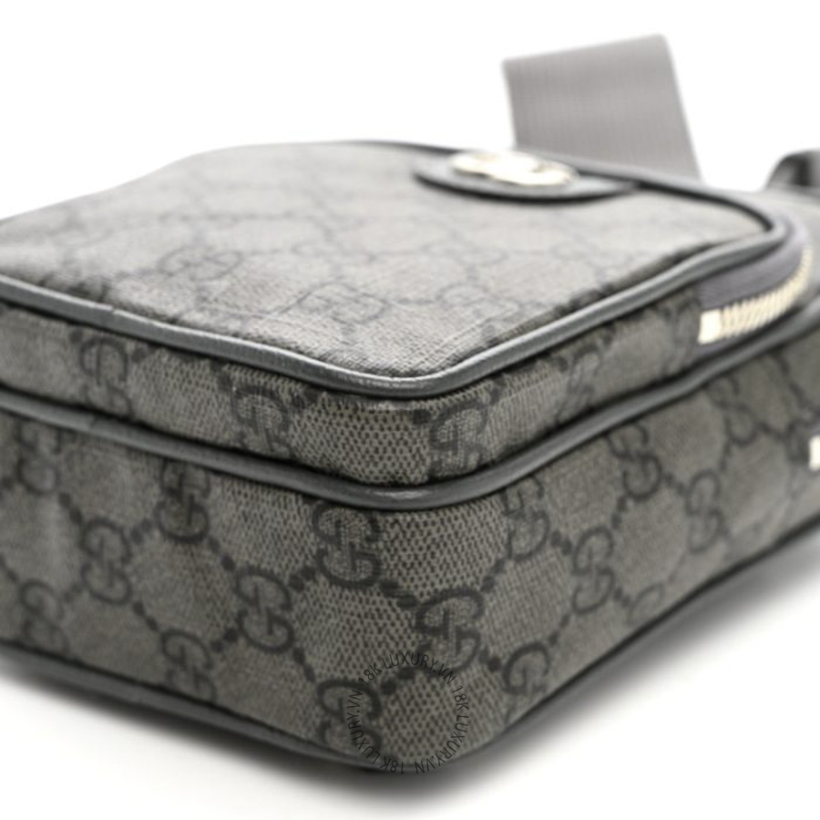 Túi Đeo Chéo Gucci GG Supreme Monogram Textured Dollar Calfskin Mini Ophidia Messenger Grey Black Graphite Grey GDCB205 17 Túi Đeo Chéo Gucci GG Supreme Monogram Textured Dollar Calfskin Mini Ophidia Messenger Grey Black Graphite Grey GDCB205