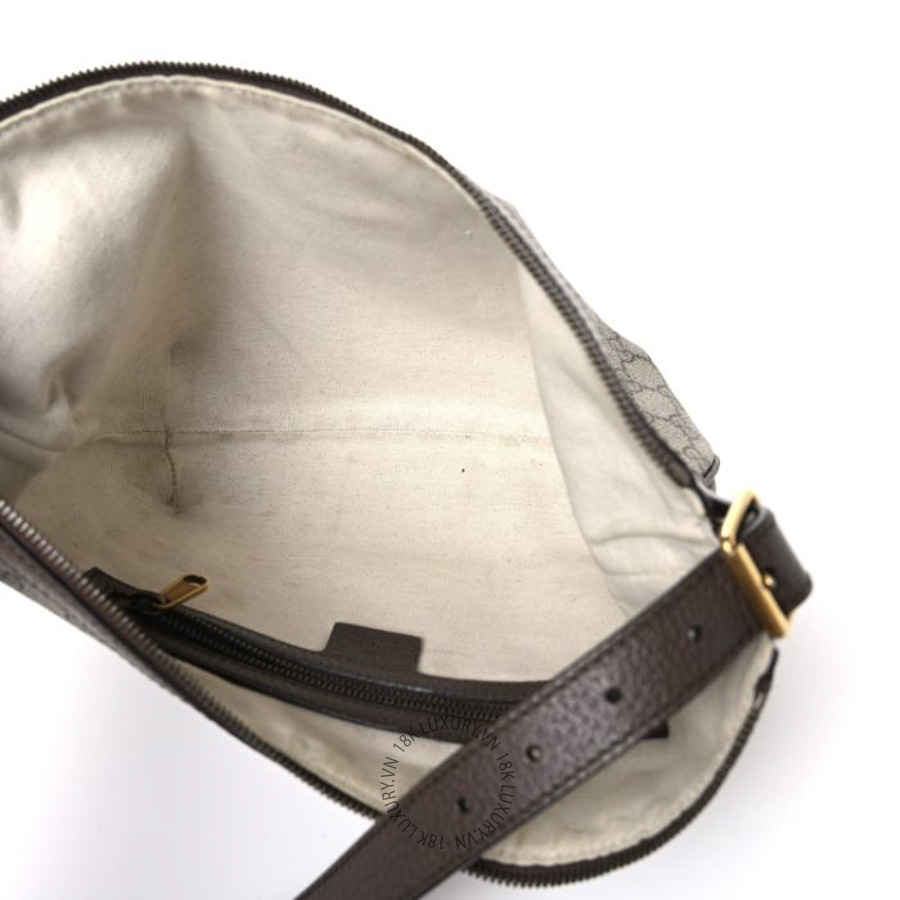 Túi Đeo Chéo Gucci GG Supreme Monogram Web Small Ophidia Half Moon Hobo Brown GDCB218 17 Túi Đeo Chéo Gucci GG Supreme Monogram Web Small Ophidia Half Moon Hobo Brown GDCB218