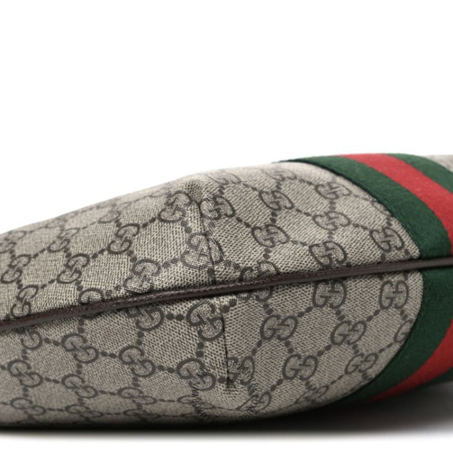 Túi Đeo Chéo Gucci GG Supreme Monogram Web Small Ophidia Half Moon Hobo Brown GDCB218 19 Túi Đeo Chéo Gucci GG Supreme Monogram Web Small Ophidia Half Moon Hobo Brown GDCB218