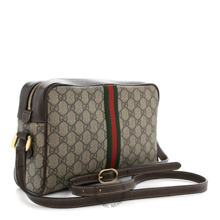 Túi Đeo Chéo Gucci GG Supreme Monogram Web Small Ophidia Shoulder Bag Brown GDCB472