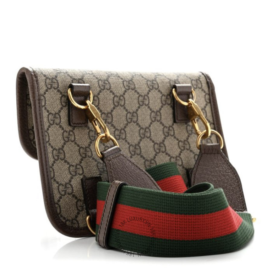 Túi Đeo Chéo Gucci GG Supreme Web Totem Three Piece Monogram Shoulder Bag Beige New Acero GDCB327