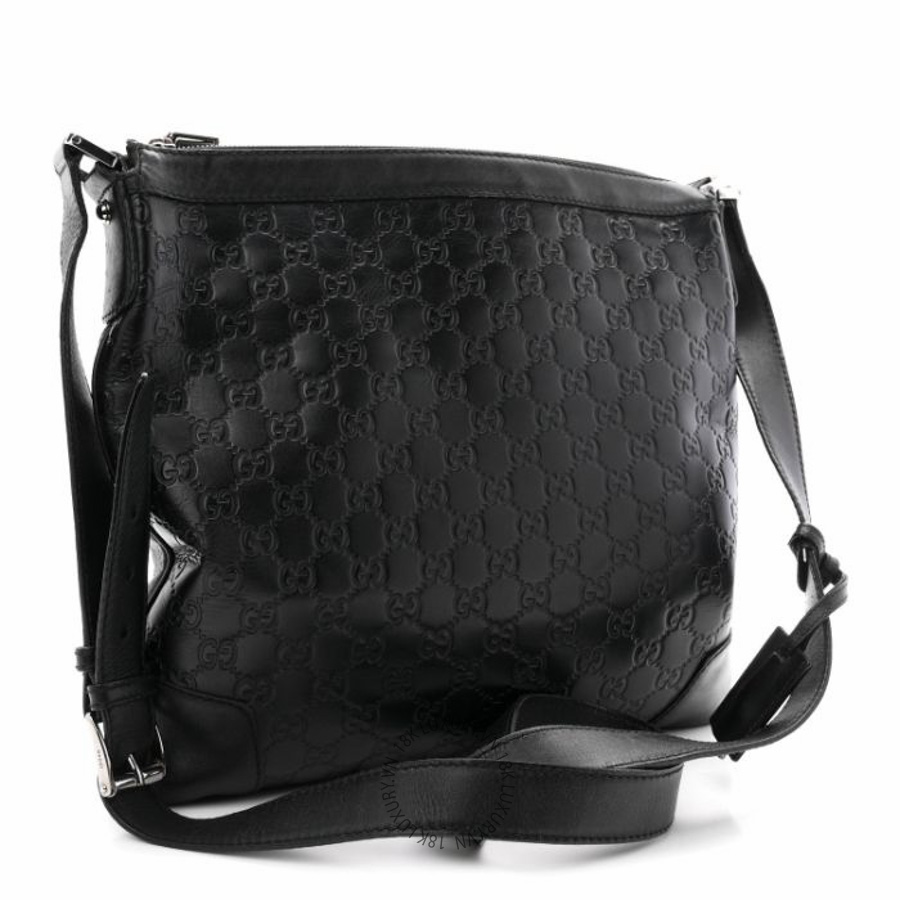 Túi đeo chéo Gucci Guccissima GG Messenger Bag Black NFPG566