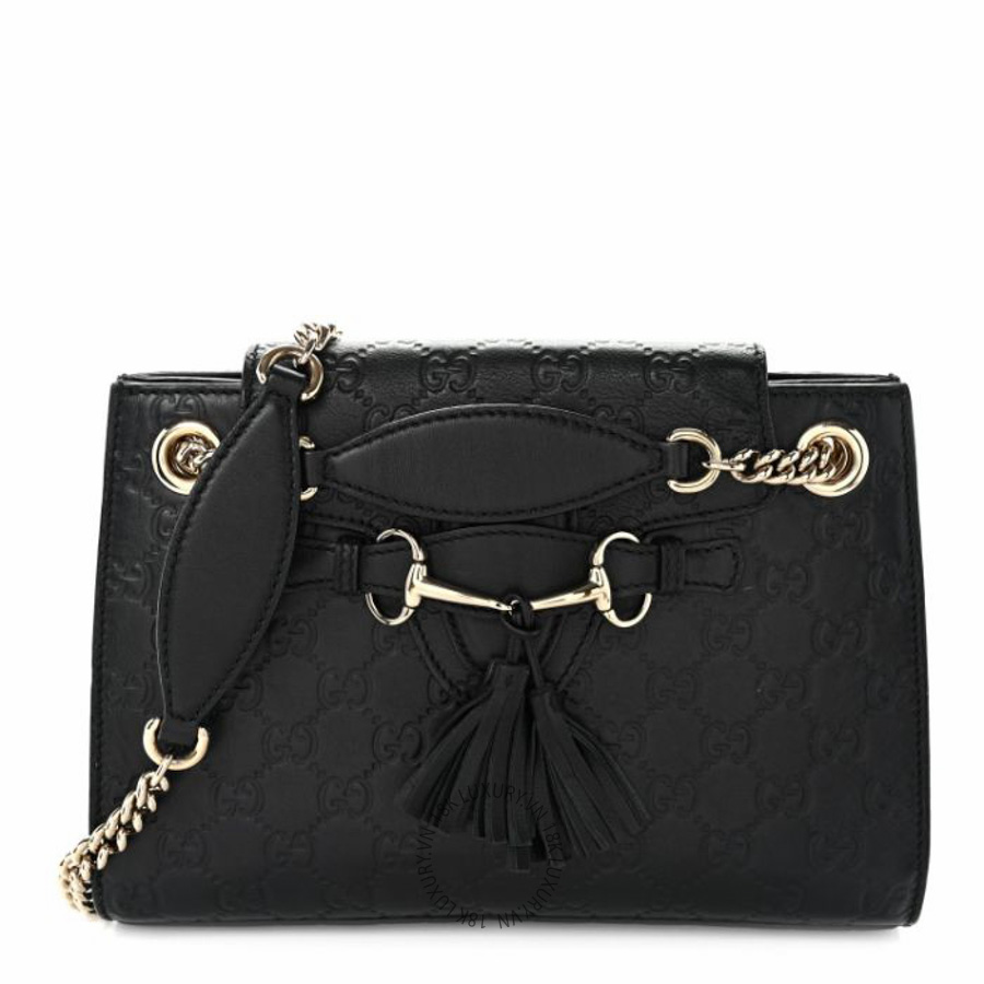 Túi đeo chéo Gucci Guccissima Small Emily Shoulder Bag Black NFPG523