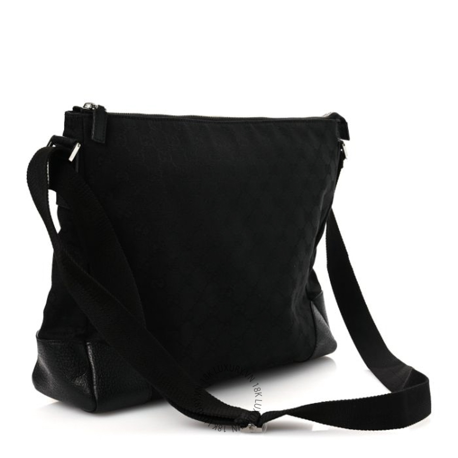 Túi Đeo Chéo Gucci Monogram Flat Messenger Bag Black GDCB353