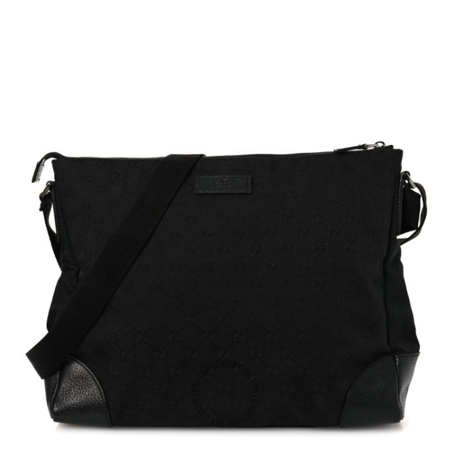 Túi Đeo Chéo Gucci Monogram Flat Messenger Bag Black GDCB353