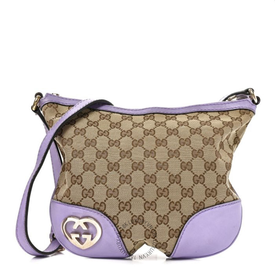 Túi Đeo Chéo Gucci Monogram Small Lovely Heart Messenger Purple GDCB676