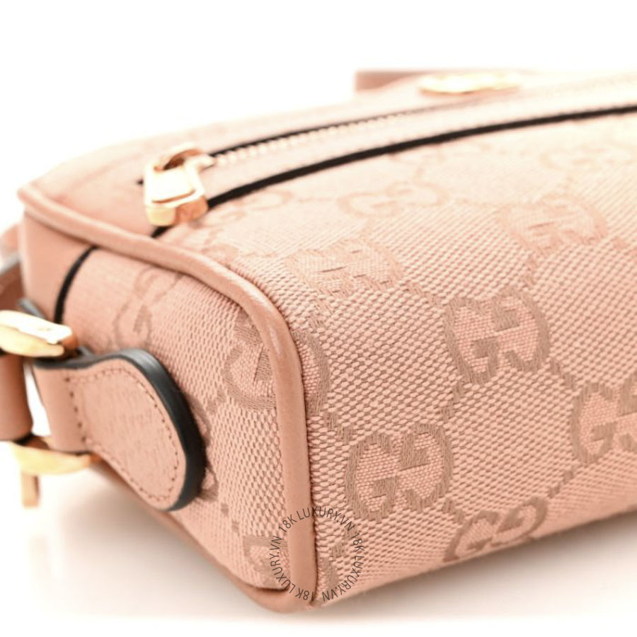 Túi Đeo Chéo Gucci Monogram Textured Dollar Calfskin Mini Ophidia Shoulder Bag Cloche Rose Pink GDCB433 19 Túi Đeo Chéo Gucci Monogram Textured Dollar Calfskin Mini Ophidia Shoulder Bag Cloche Rose Pink GDCB433