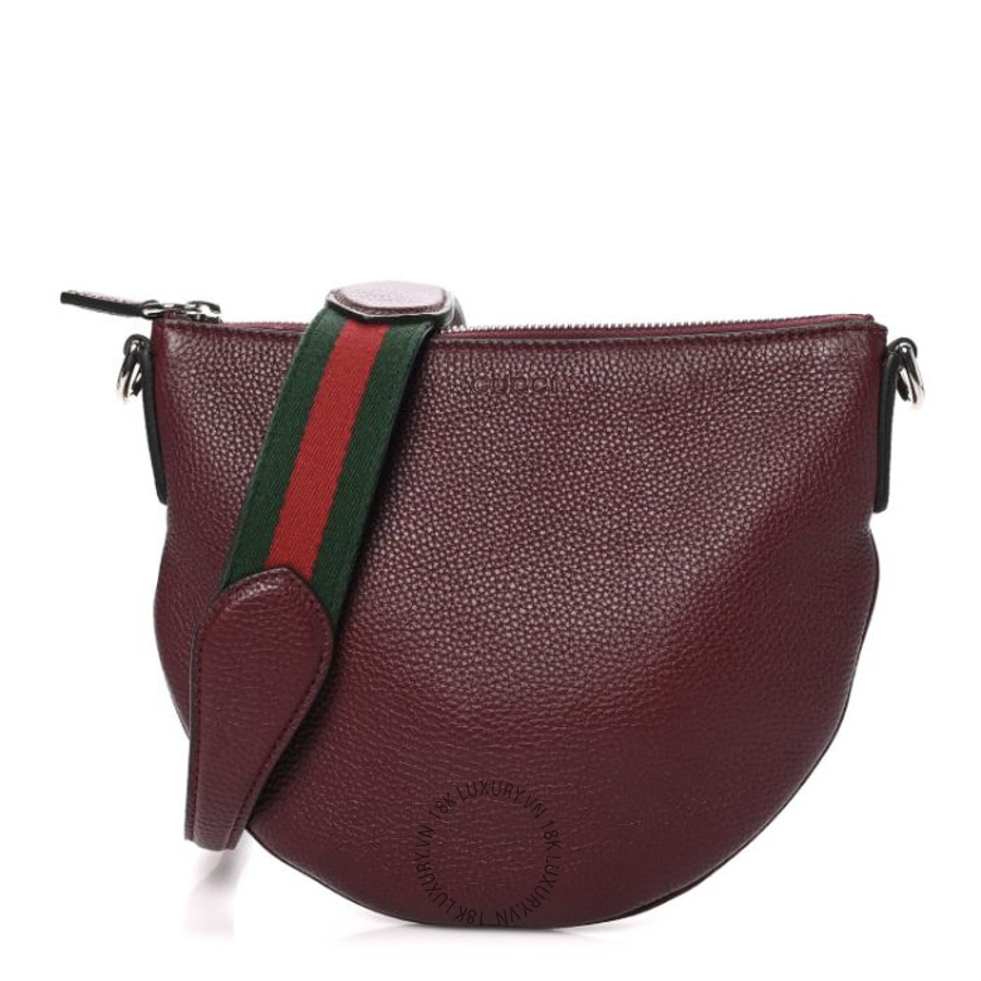 Túi Đeo Chéo Gucci Pebbled Calfskin Mini B Shoudler Bag Burgundy GDCB105