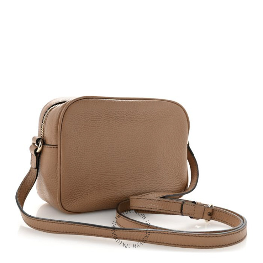 Túi Đeo Chéo Gucci Pebbled Calfskin Small Soho Disco Bag Camelia GDCB035
