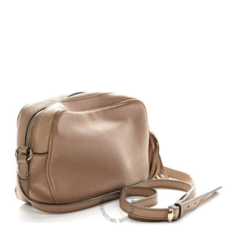 Túi Đeo Chéo Gucci Pebbled Calfskin Small Soho Disco Bag Camelia GDCB233