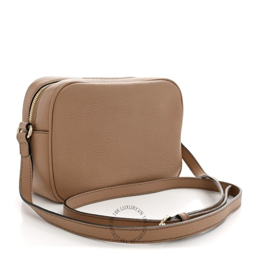 Túi Đeo Chéo Gucci Pebbled Calfskin Small Soho Disco Bag Camelia GDCB434