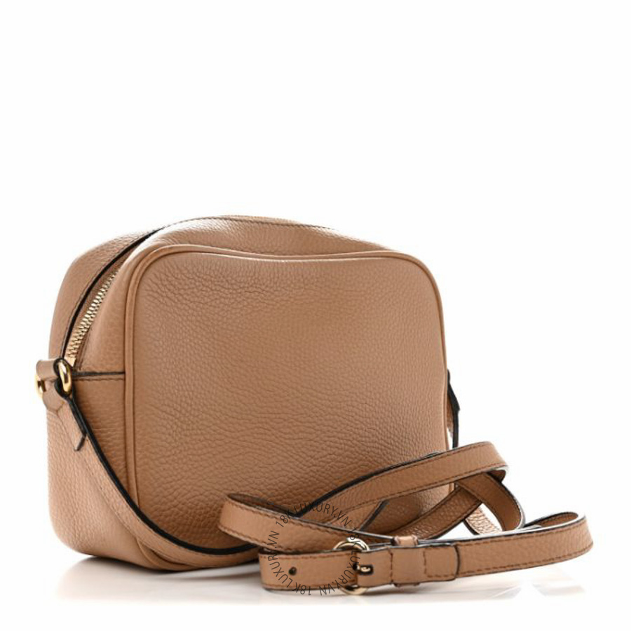 Túi đeo chéo Gucci Pebbled Calfskin Small Soho Disco Bag Camelia NFPG404