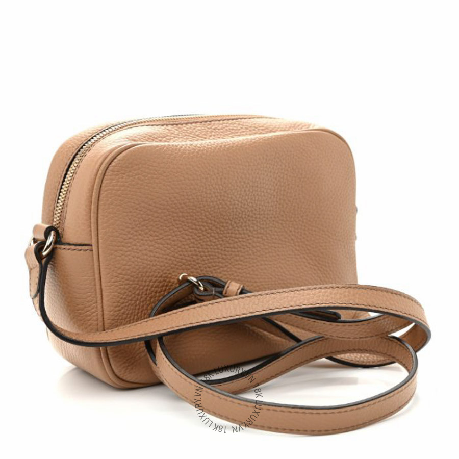 Túi đeo chéo Gucci Pebbled Calfskin Small Soho Disco Bag Rose Beige NFPG080