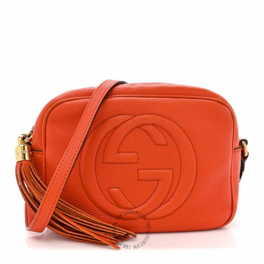 Túi đeo chéo Gucci Pebbled Calfskin Small Soho Disco Bag Sun Orange NFPG341