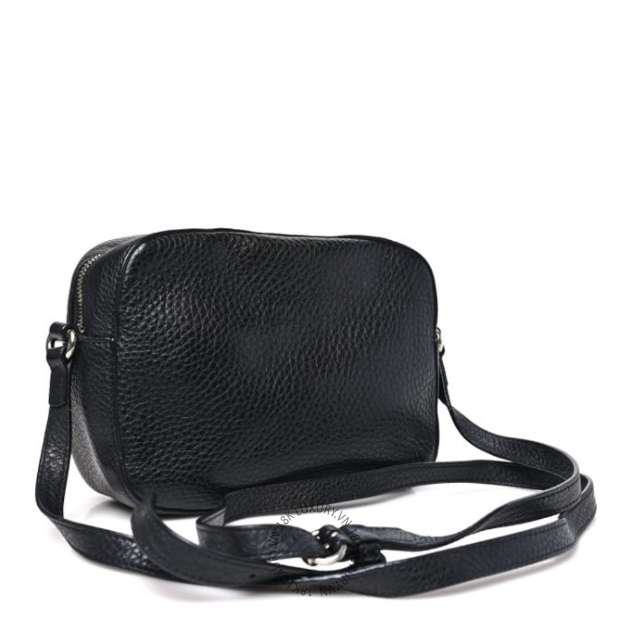 Túi Đeo Chéo Gucci Pebbled Calfskin Studded Small Soho Disco Bag Black GDCB599