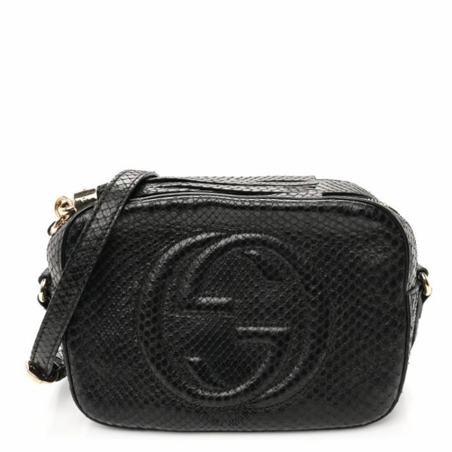 Túi đeo chéo Gucci Snakeskin Small Soho Disco Bag Black NFPG425
