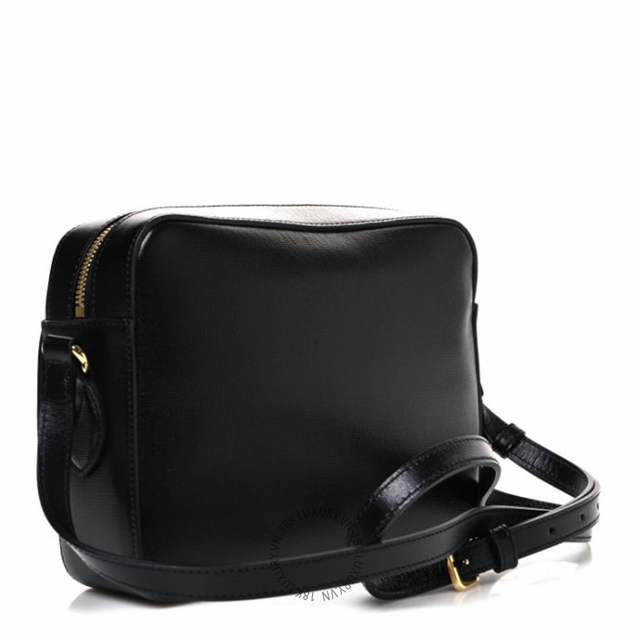 Túi đeo chéo Gucci Textured Calfskin Small Horsebit 1955 Shoulder Bag Black NFPG543