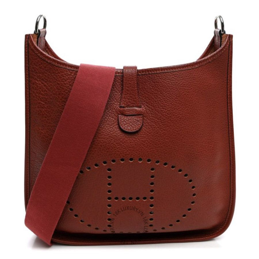 Túi Đeo Chéo Hermes Buffle Skipper Evelyne GM Rouge H TMH237