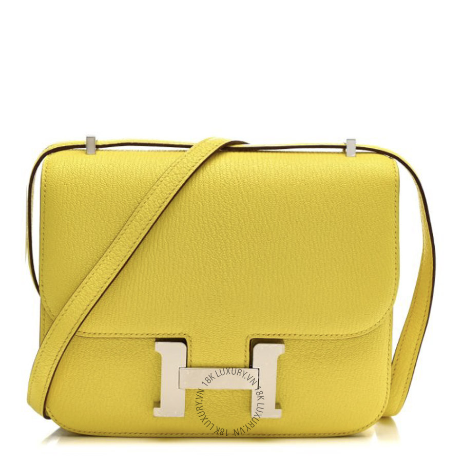 Túi Đeo Chéo Hermes Chevre Chamkila Constance 18 Juane Citron TMH371
