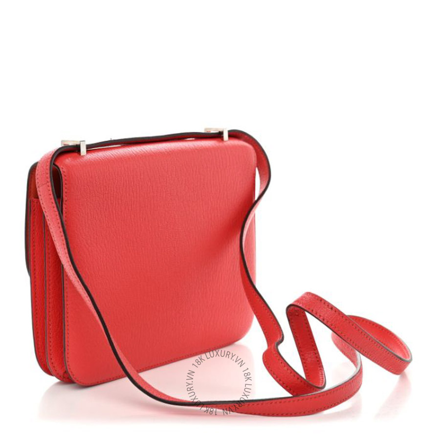 Túi đeo chéo Hermes Chevre Mysore Verso Constance 18 Rose Texas Rose Jaipur FPTH281