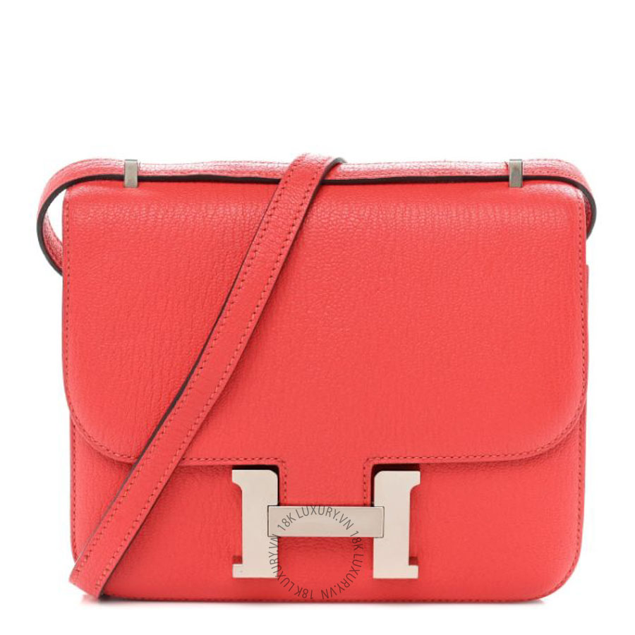 Túi đeo chéo Hermes Chevre Mysore Verso Constance 18 Rose Texas Rose Jaipur FPTH281