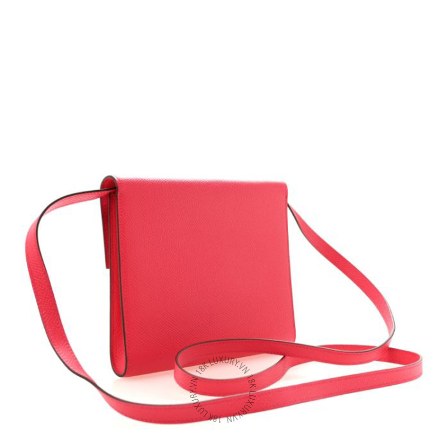 Túi đeo chéo Hermes Epsom Clic 16 Wallet Rose Extreme FPTH161