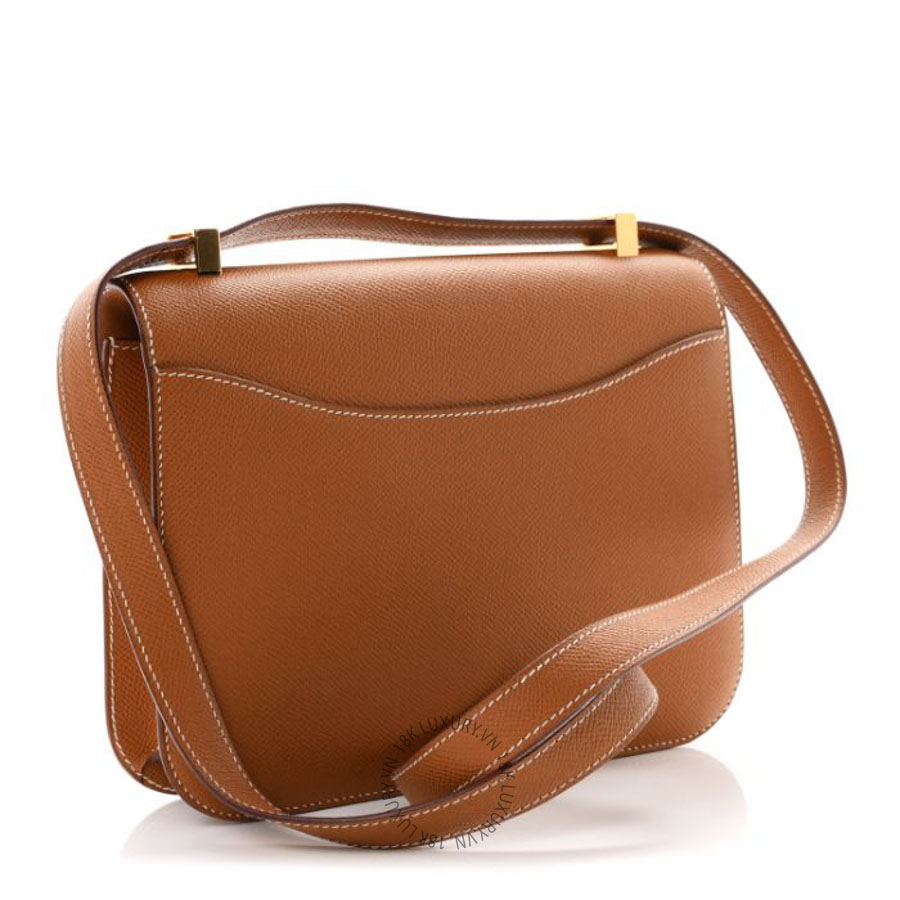 Túi đeo chéo Hermes Epsom Constance 1-24 Gold FPTH251