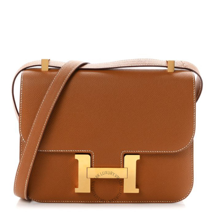 Túi đeo chéo Hermes Epsom Constance 1-24 Gold FPTH251