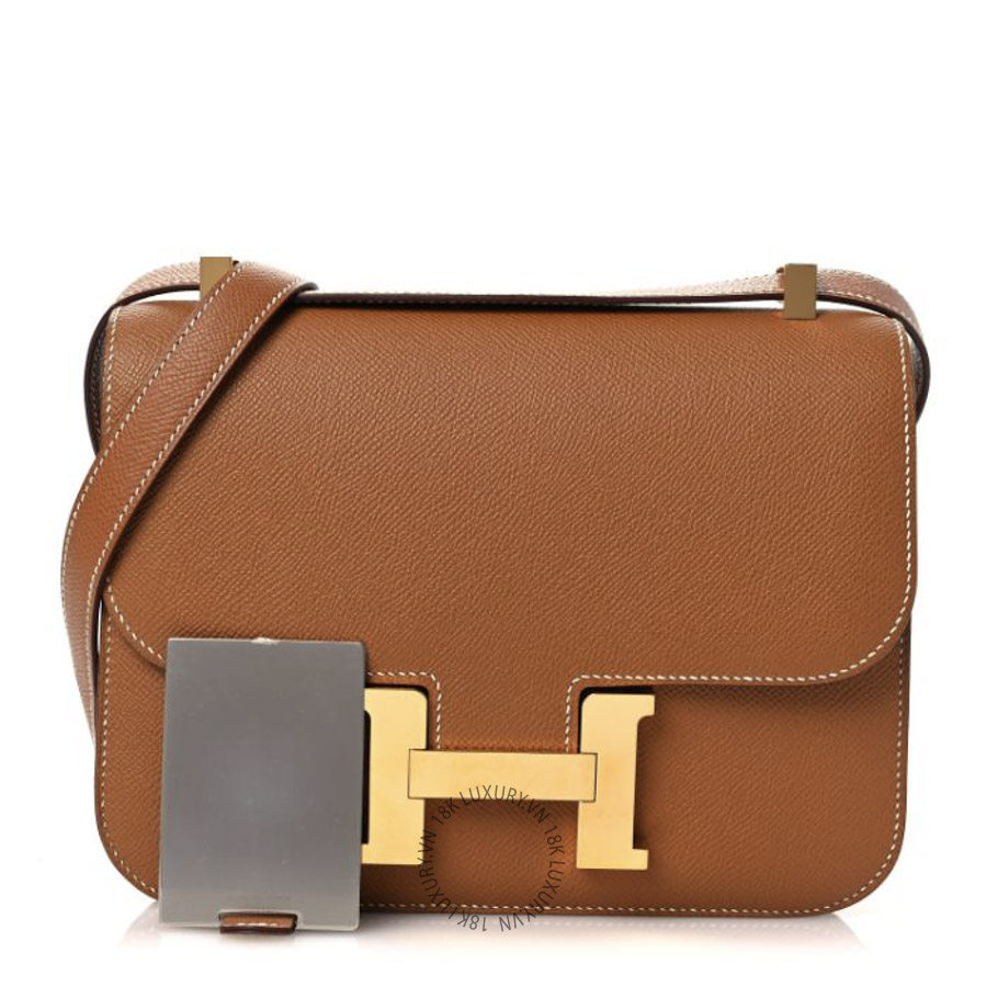 Túi Đeo Chéo Hermes Epsom Constance 1-24 Gold TMH296