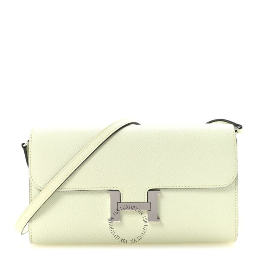 Túi Đeo Chéo Hermes Epsom Constance Long To Go Wallet Vert Fizz TMH008