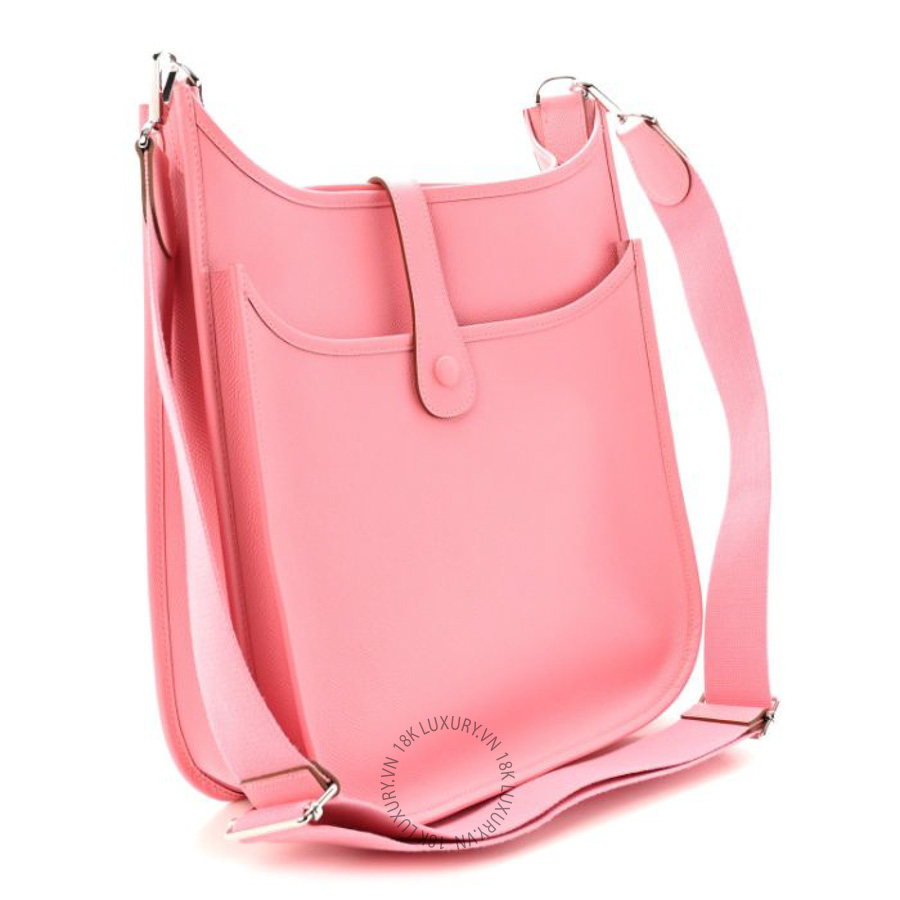 Túi đeo chéo Hermes Epsom Evelyne III GM Rose Confetti HMT187