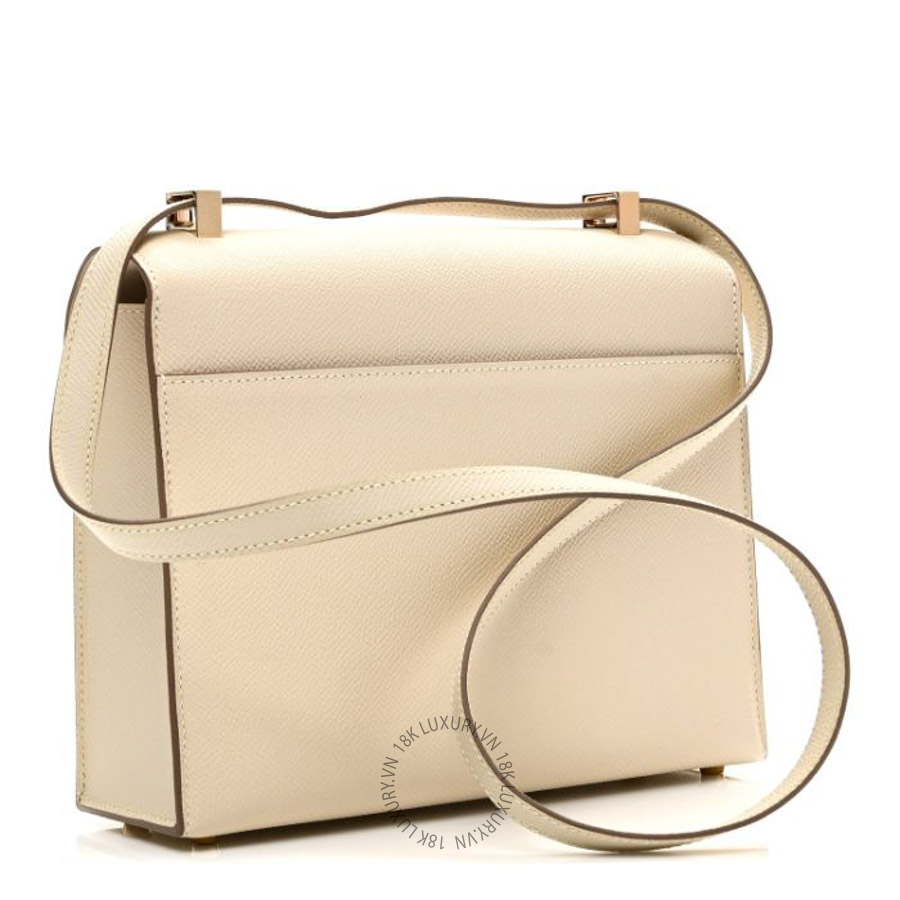 Túi đeo chéo Hermes Epsom Verrou 21 Craie HMT397