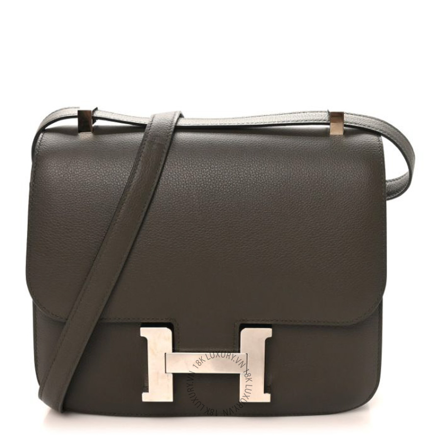 Túi đeo chéo Hermes Evercolor Constance 24 Vert De Gris FPTH182