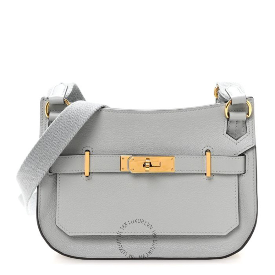 Túi đeo chéo Hermes Evercolor Mini Jypsiere Bleu Glacier FPTH348