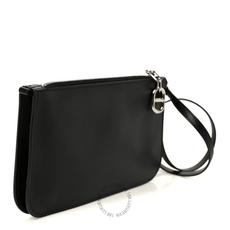 Túi đeo chéo Hermes Evergrain Chaine d'Ancre Zipengo Pochette To Go Black FPTH285