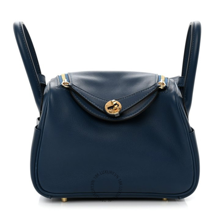 Túi Đeo Chéo Hermes Swift Mini Lindy 20 Deep Bleu TMH160
