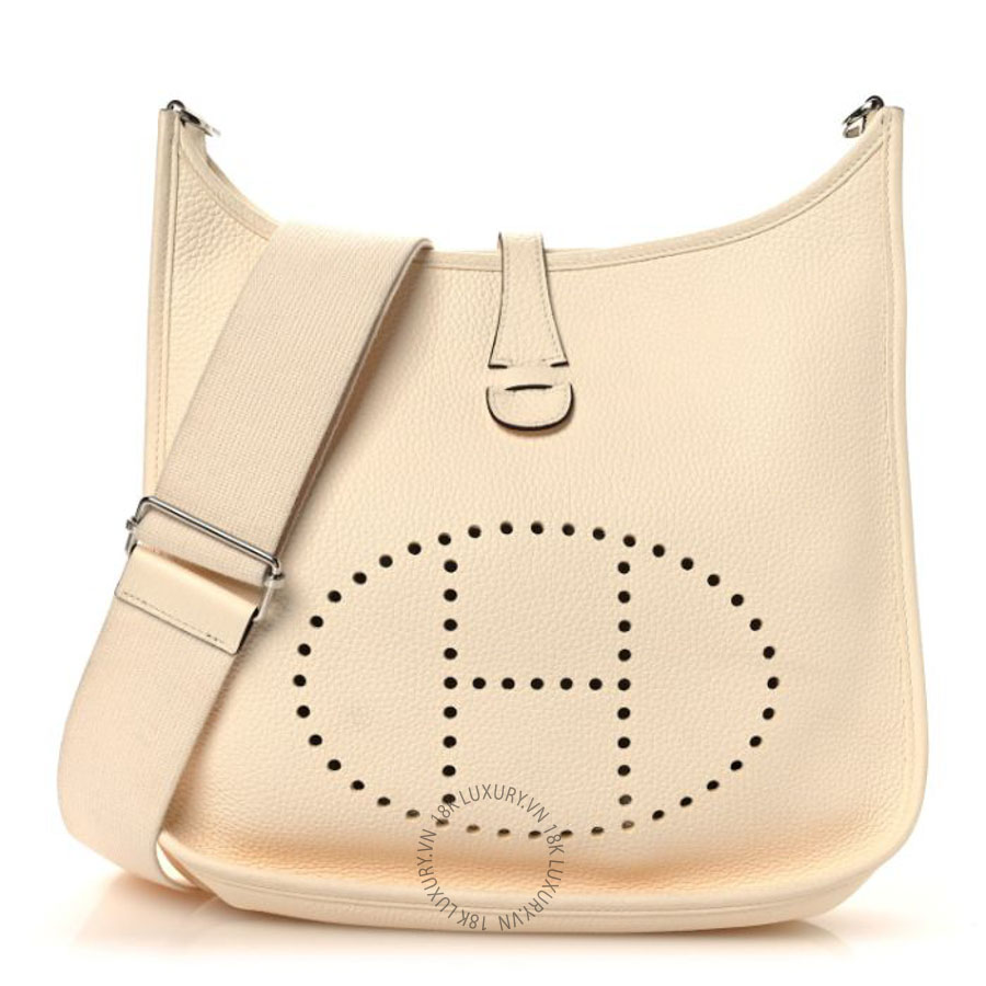 Túi đeo chéo Hermes Taurillon Clemence Evelyne III PM Nata HMT099