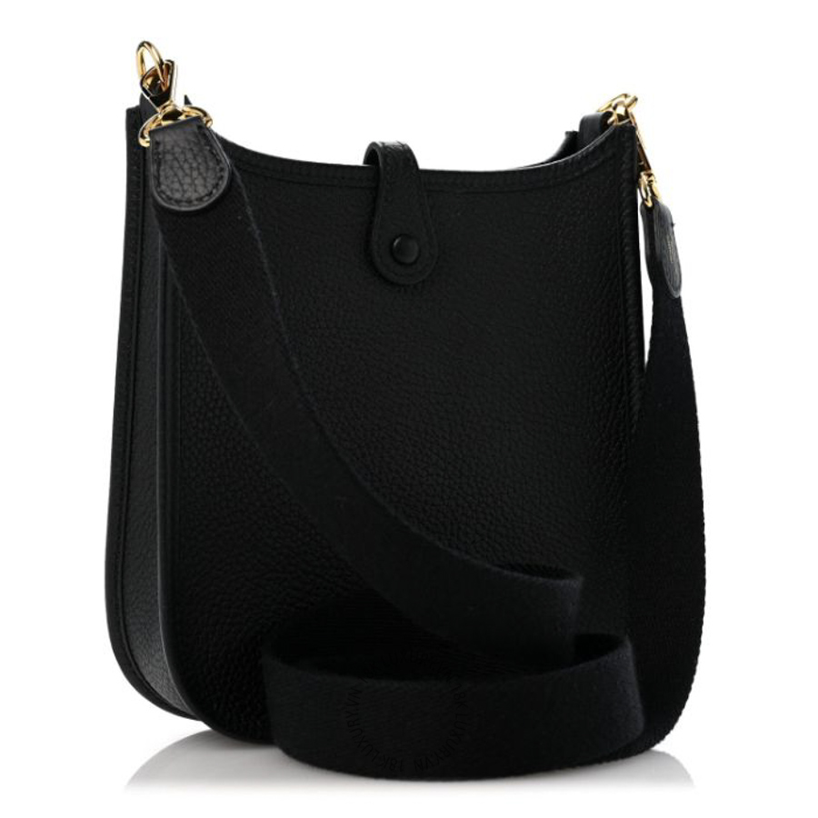 Túi Đeo Chéo Hermes Taurillon Clemence Evelyne TPM Black TMH042