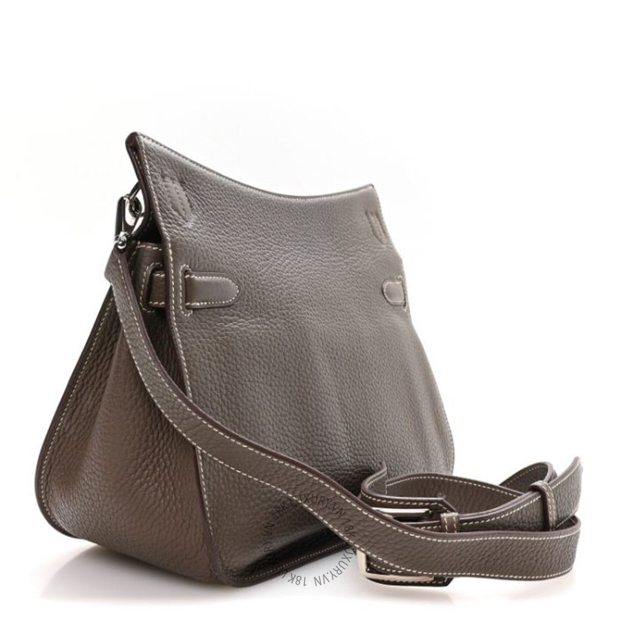 Túi đeo chéo Hermes Taurillon Clemence Jypsiere 28 Etoupe HMT066