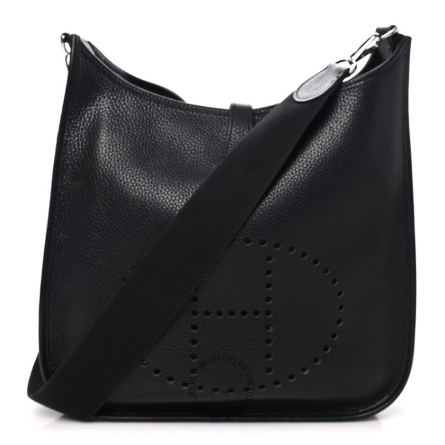 Túi Đeo Chéo Hermes Togo Evelyne GM Black TMH308