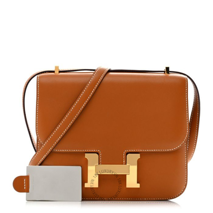 Túi đeo chéo Hermes Veau Butler Constance 18 Natural Sable FPTH367