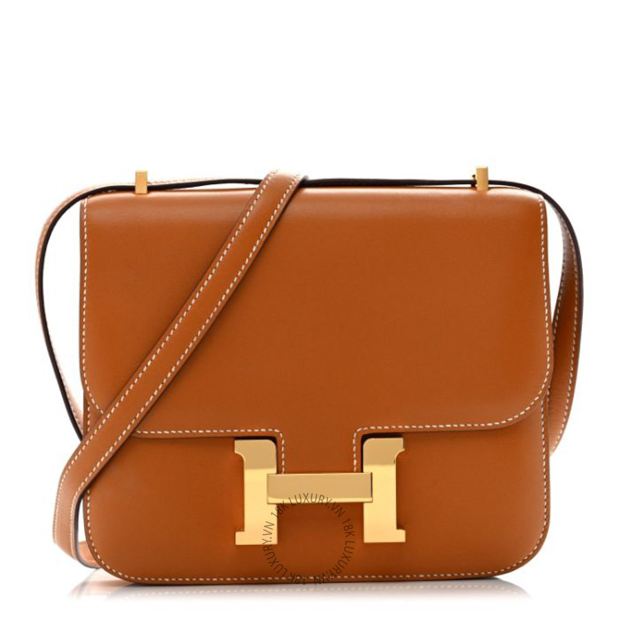 Túi đeo chéo Hermes Veau Butler Constance 18 Natural Sable FPTH367