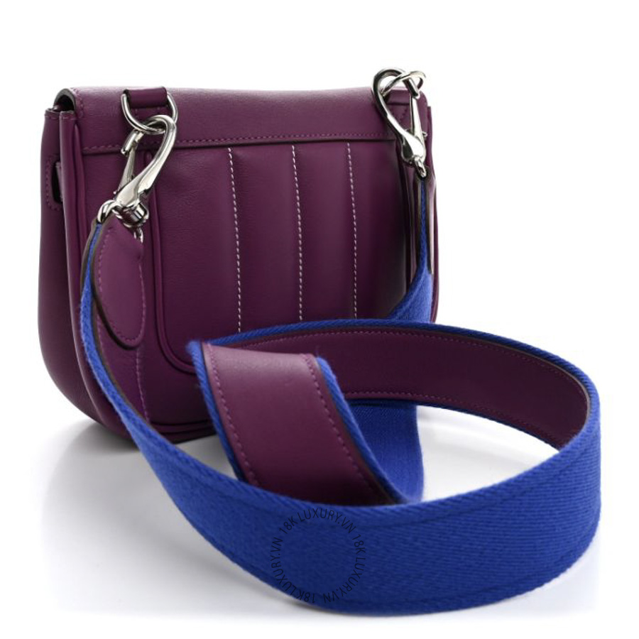 Túi Đeo Chéo Hermes Veau Swift Mini Sac Berline Anemone Bleu Electrique TMH012