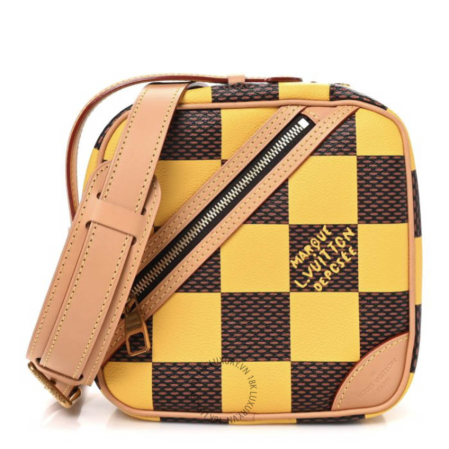 Túi Đeo Chéo Louis Vuitton Damier Pop Chess Messenger Jaune Mat MNGR713