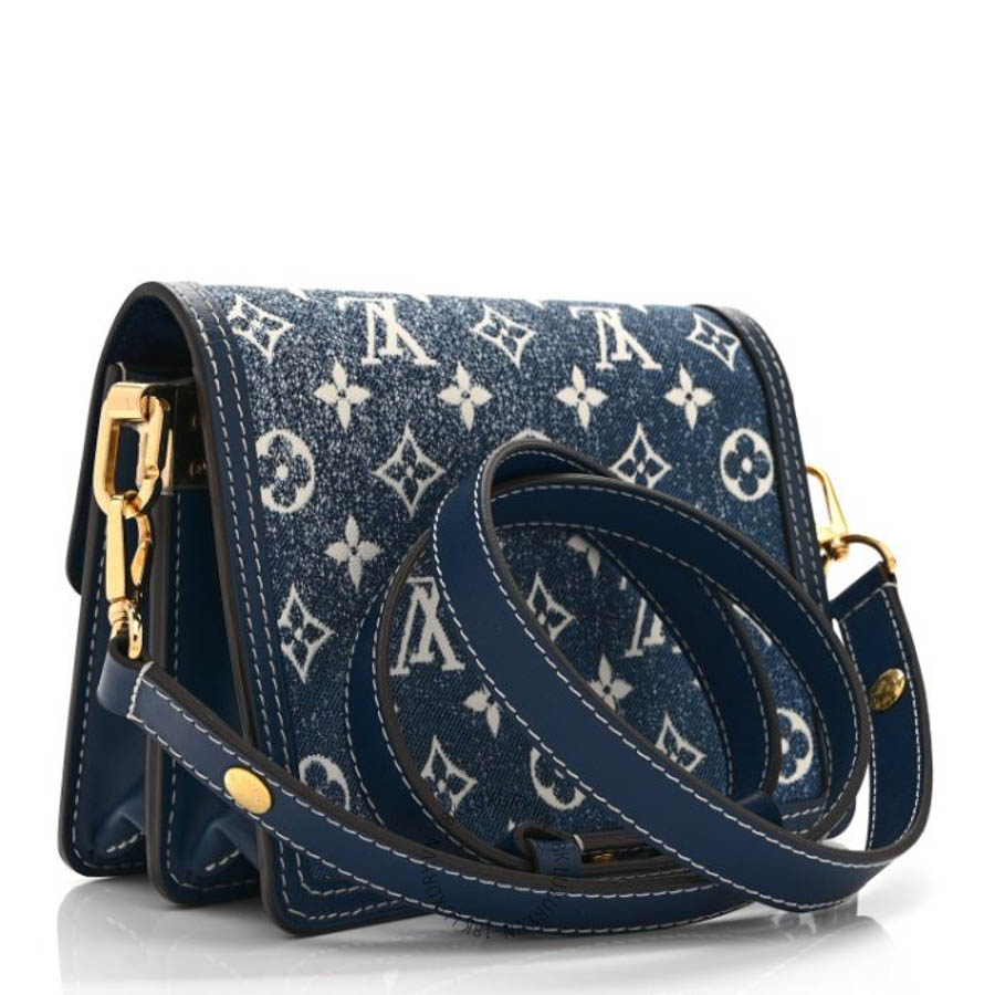 Túi đeo chéo Louis Vuitton Denim Monogram Jacquard Dauphine Mini Bleu FPNG1007
