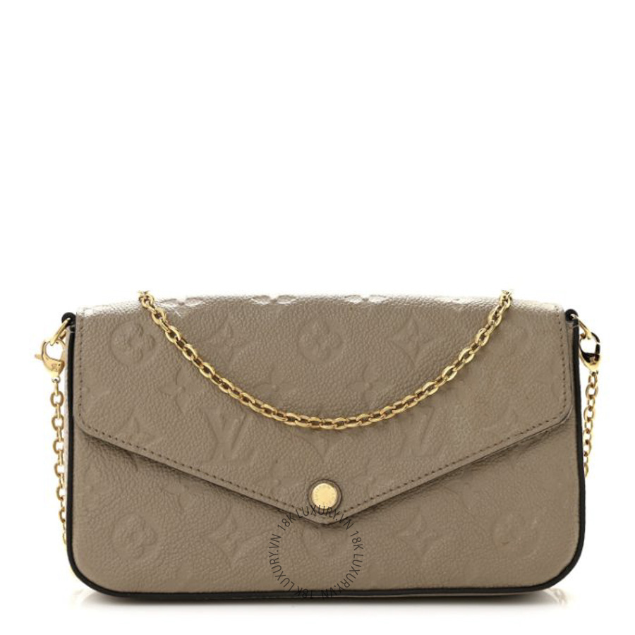 Túi Đeo Chéo Louis Vuitton Empreinte Pochette Felicie Chain Wallet Tourterelle NSBD257